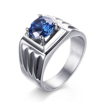 Nhẫn inox đính đá N237 Nhẫn Inox Đính Đá Cao Cấp Sang Trọng Thời Trang