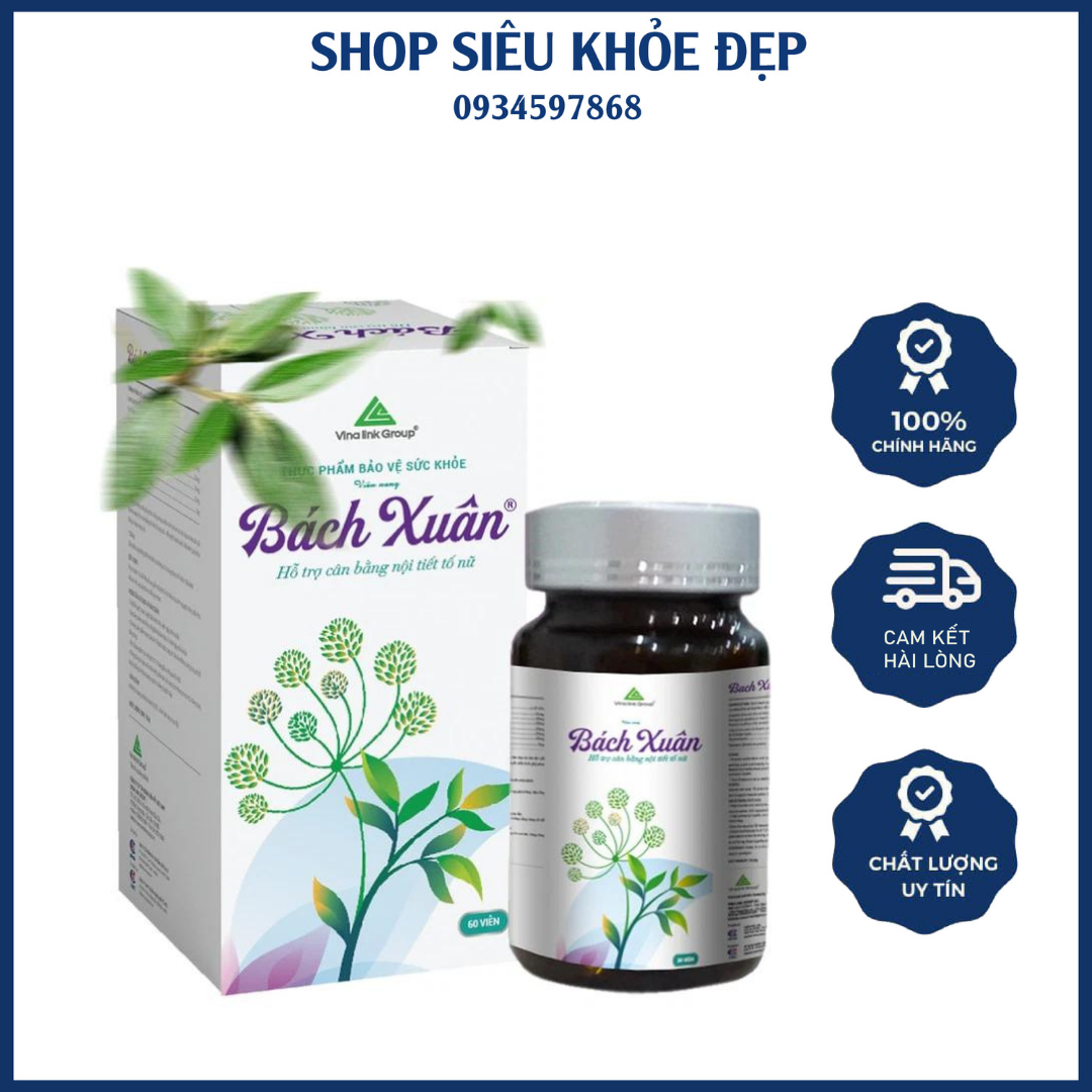 Viên uống bách xuân giúp hỗ trợ cân bằng nội tiết tố nữ