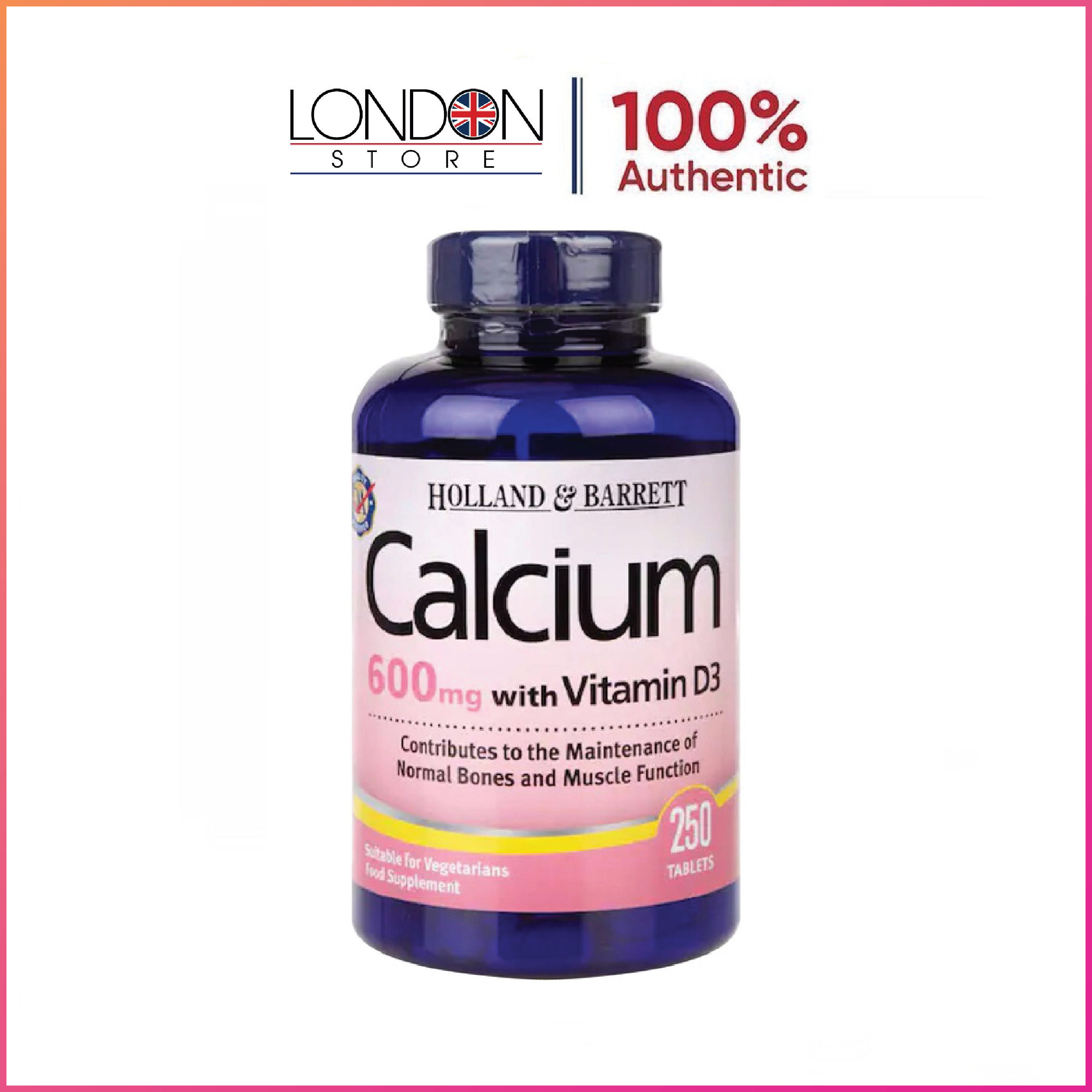 Viên Uống Tăng Cường Canxi Holland & Barrett Calcium plus Vitamin D 250 Tablets