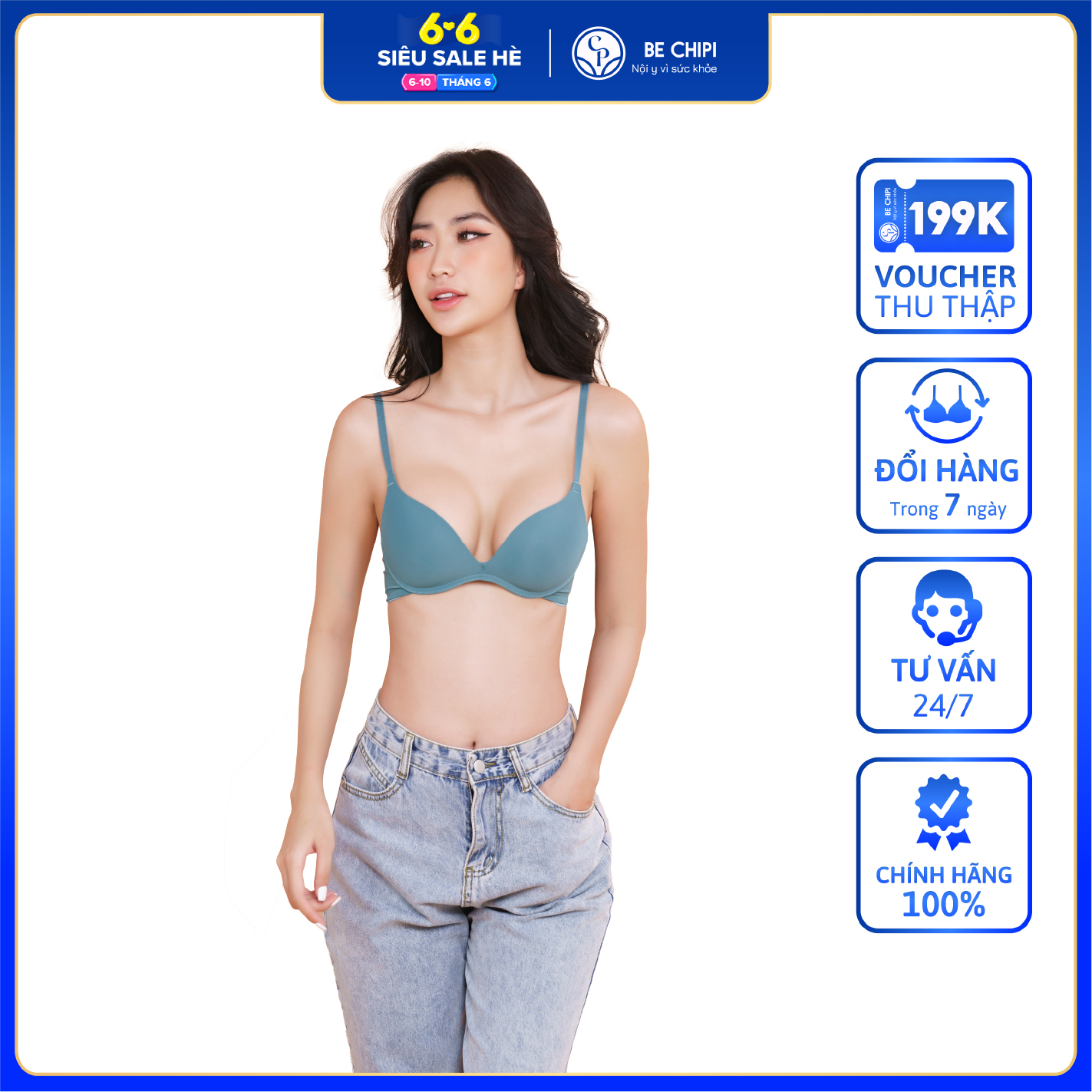 Áo lót không gọng nâng ngực cực đỉnh - form đẹp, mềm mại, thoải mái - by bechipi al2007