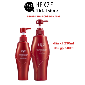 Dầu gội  HEXZE ( gồm 1dầu gội + 1dầu xả ) mềm mượt tóc, kiềm dầu tốt  chính hãng  500ml , nội địa trung