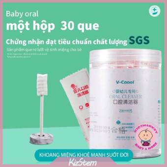 Rơ lưỡi cho bé dang que Vcool- tưa lưỡi vcool