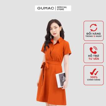 Đầm sơ mi nữ thiết kế đắp chéo  DC05012 GUMAC