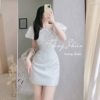 ĐẦM GẤM XỐP CỔ YẾM CỘT DÂY DỰ TIỆC TÔN DÁNG CỰC SANG CHẢNH SIÊU ĐẸP NerMar Shop