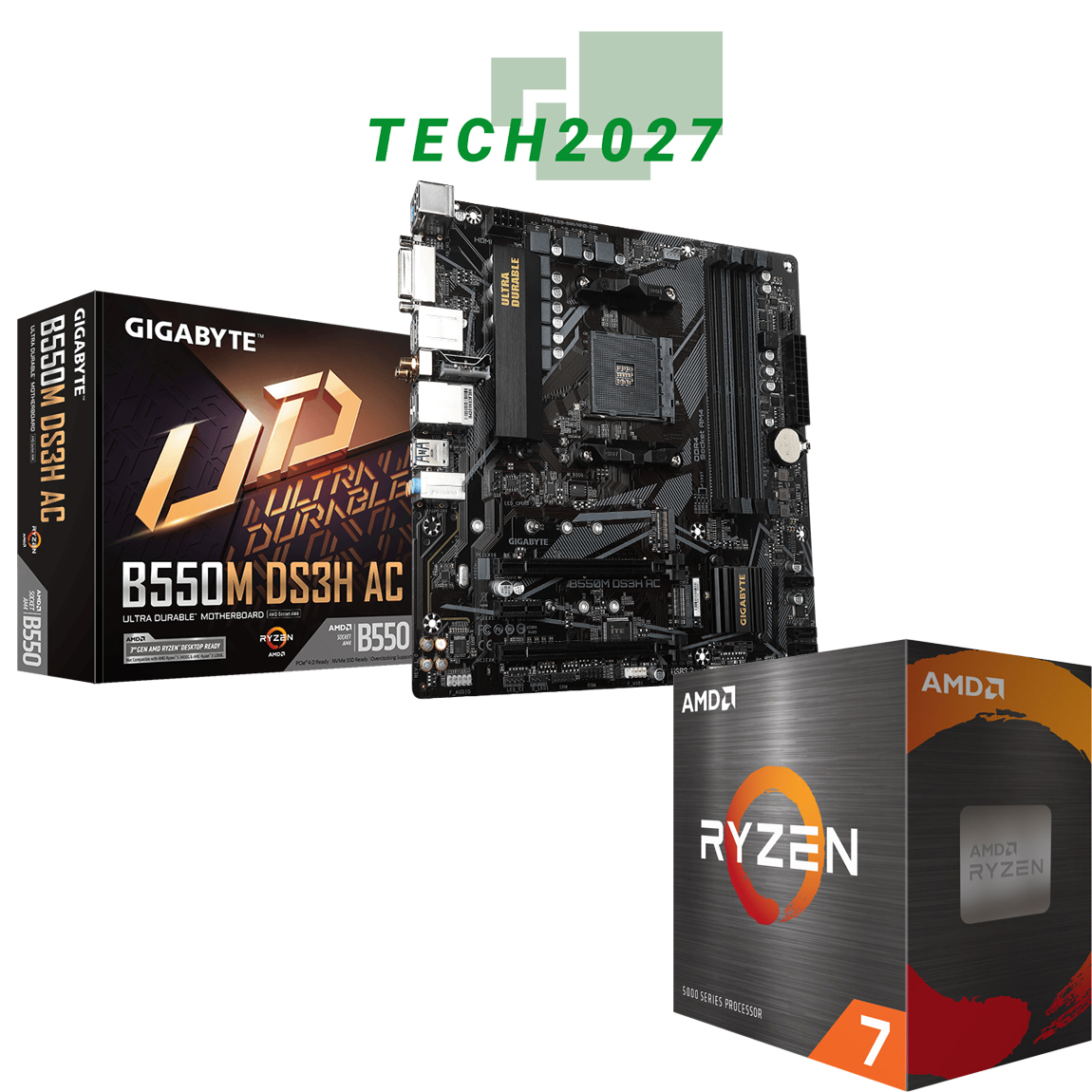 AMD Ryzen 7 5700X 3.4 GHz Eight-Core AM4 Processor with GIGABYTE
