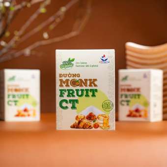 Đường ăn kiêng La hán quả Organic Hữu cơ MonkFruit CT Pharma 20 gói x 5 gram