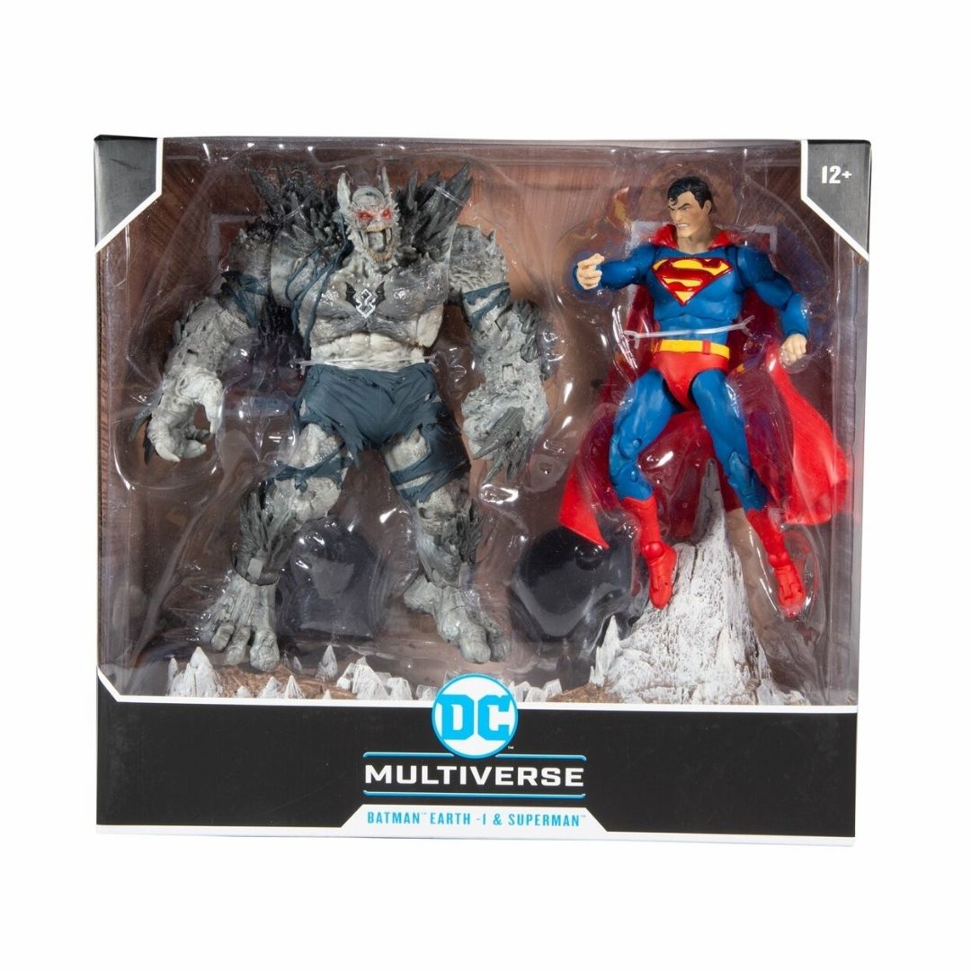 Mô hình DC Multiverse Superman vs The Devastator 18cm Batman Earth I and  Superman McFarlane Chính hãng Mỹ DCMF48 