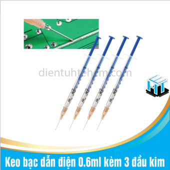 Keo bạc dẫn điện chuyên dùng 0.6ml kèm 3 đầu kim