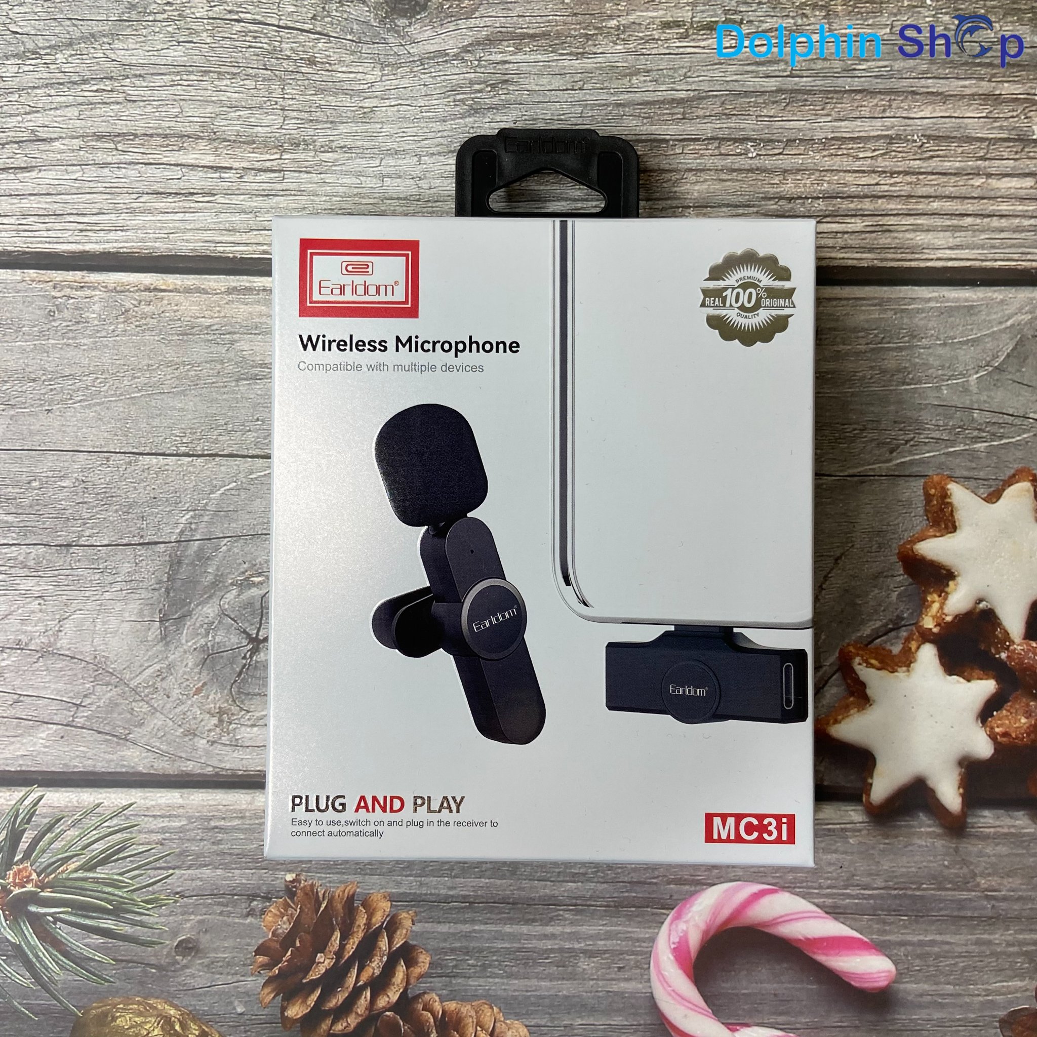 Mic thu âm không dây cài áo earldom mc3 dành cho 13 pro max, 13 pro, 13, 12 pro max, 12 pro, 12, 11 pro max, 11 pro, 11, xs max, xs, x, 8 plus, 7 plus, 8, 7, 6 plus, 6, 5, 5s