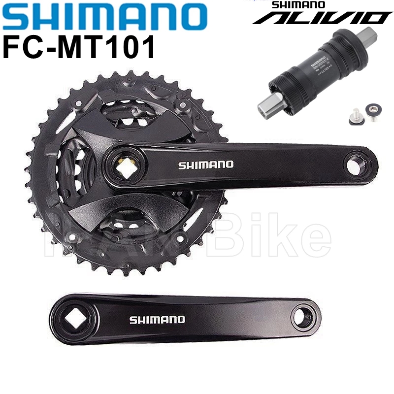Shimano Giò Đĩa FC-MT101 ALIVIO 2X9 3X9 Tốc Độ FC MT101 Tay Quay Bánh Xích 170/175Mm Giò Đĩa Xe Đạp Leo Núi 44-33-22T 36-22T BB UN101