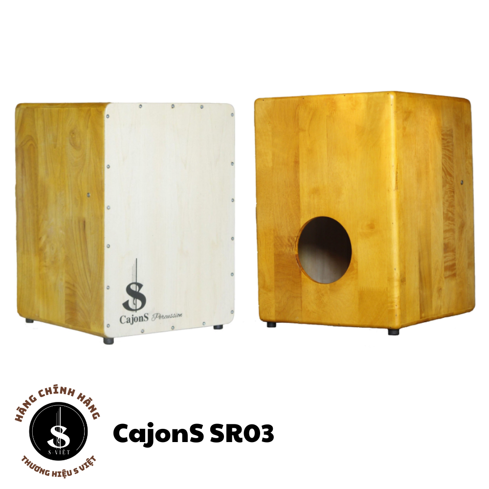 Trống cajon giá rẻ gỗ thịt, snare dây tem cao cấp chính hãng S Việt mã SR03