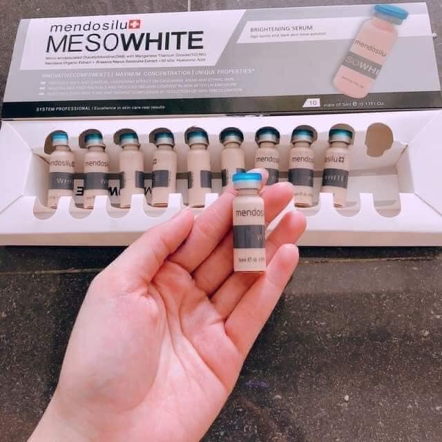 Hộp 10 lọ Phấn cấy Mesowhite cấy trắng hồng bật tông