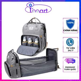 Balo bỉm sữa đa năng kèm nôi gấp gọn cho bé Sunshine - Balo đựng bỉm, balo giữ nhiệt bình sữa, nhiều ngăn, chống thấm nước, đeo nhẹ có móc treo xe-Túi du lịch đa năng đựng bỉm sữa kèm nôi di động- IMART68