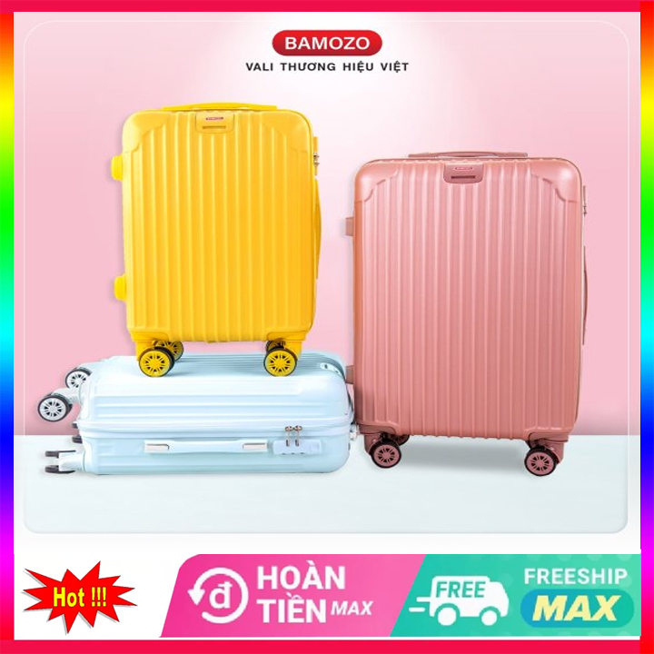 Vali kéo 20inch 24inch bamozo 8801 vali kéo du lịch bamozo 8801 20inch 24inch vali nữ thời trang chống va đập nhựa cao cấp bảo hành 5 năm - atom chuyên sỉ