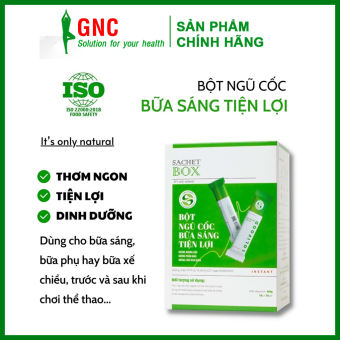 Bột ngũ cốc bữa sáng tiện lợi Lolifood - Dùng cho Bữa ăn sáng, bữa phụ bổ sung năng lượng - Hộp 20 gói *18gr (GNC Trading)