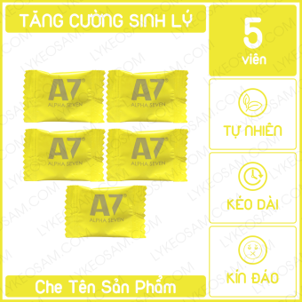 5 Viên Kẹo Sâm Vàng A7 Chính Hãng - Viên Mềm