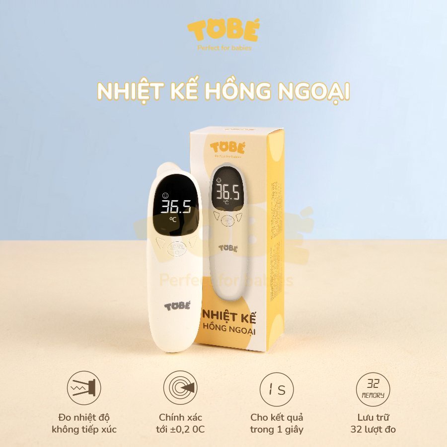 Nhiệt Kế Điện Tử Hồng Ngoại Đo Không Tiếp Xúc- Hàng cao cấp chính hãng ToBé bền đẹp độ chính xác cao