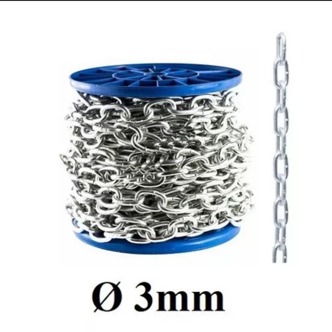 Dây xích sắt mạ kẽm 3mm(li).Sử dụng cho gia đình,công trình và xí nghiệp.hanghoagiavip
