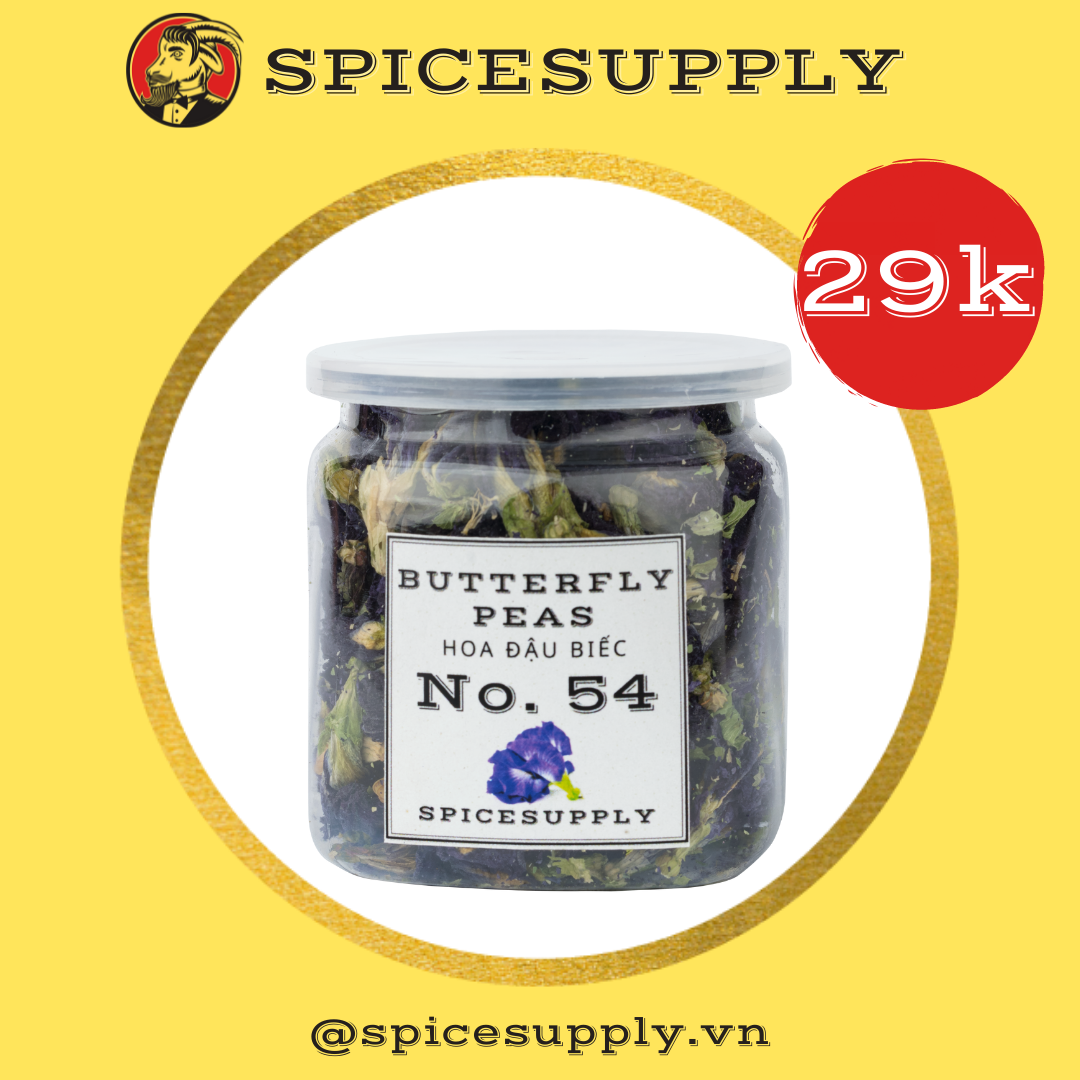Hũ 30g butterfly peas - trà hoa đậu biếc khô spicesupply việt nam