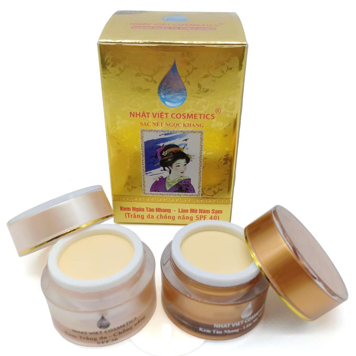 Kem dưỡng trắng da chống nắng Sắc Nét Ngọc Khang cặp đôi (22g)