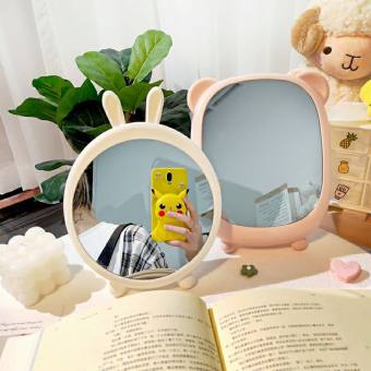 Gương Trang Điểm Để Bàn Tai Gấu - Mèo - Thỏ Dễ Thương