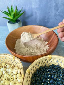 BỘT ĐẬU ĐEN XANH LÒNG RANG MIX HẠT SEN - BỘT ĐẬU NGUYÊN CHẤT NHÀ LÀM DINH DƯỠNG, TỐT CHO SỨC KHOẺ, NGỦ NGON