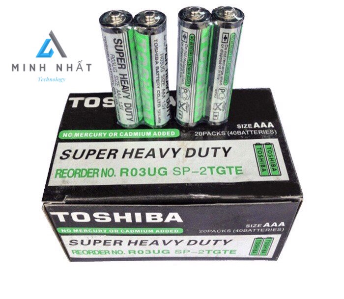 Hộp pin aaa 1,5v toshiba, maxell r03ug dùng cho remote