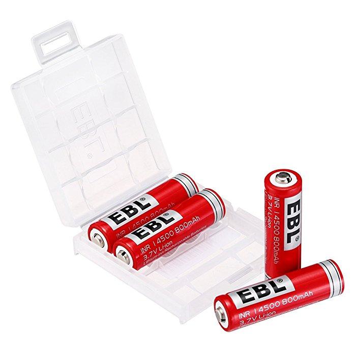 EBL 14500 Lithium-Ion Rechargeable Batteries 800mAh 3.7V