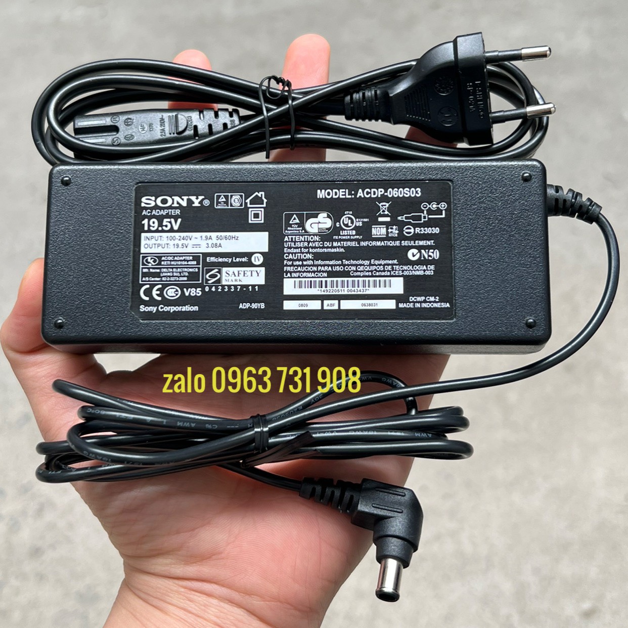 Adapter nguồn tivi SONY 19.5v 3.08A bản gốc