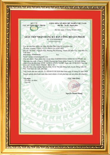 BỔ PHÊ HÓA ĐỜM-SARMENTOSA IMMUNE SUPPORT- Sa Sâm Việt -Dạng chai xịt 75ml (450 lần xịt ) dùng cho trẻ 1 tuổi trở lên e