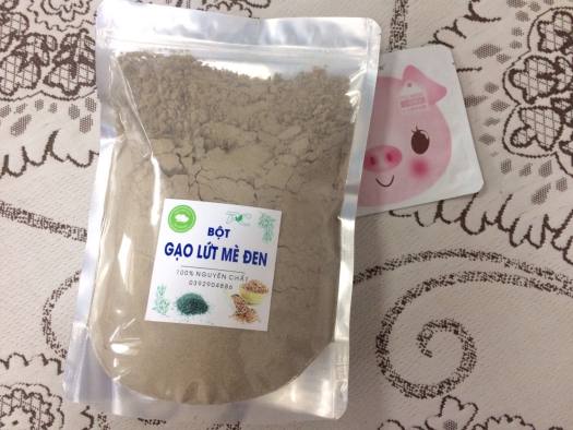 Bột gạo lứt mè đen giảm cân, lợi sữa sau sinh rang thơm cực mịn (500gram-1kg)