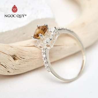 Nhẫn Đá Citrine thạch anh vàng mệnh thổ kim - Ngọc Qúy Gemstones