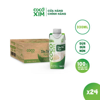 Thùng 24 Hộp Nước dừa đóng hộp Cocoxim dừa dứa non 330ml
