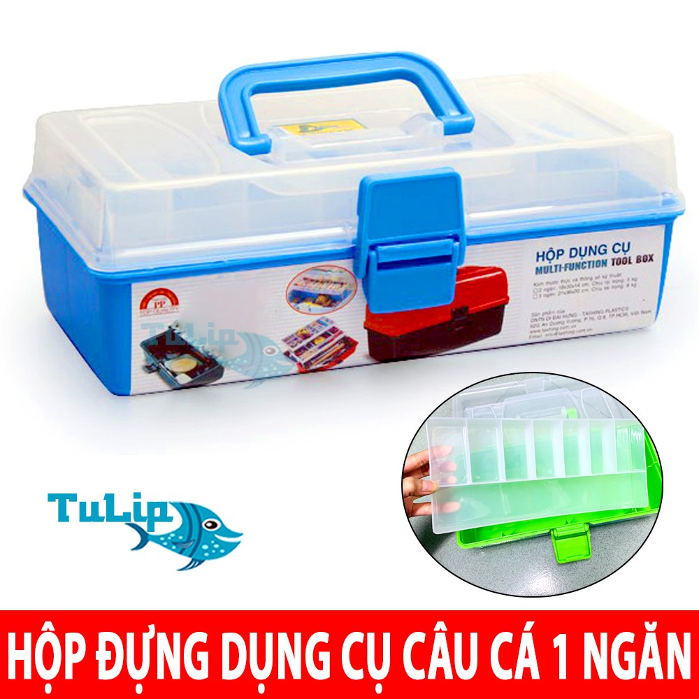 Hộp đựng dụng cụ câu cá có 2 ngăn tiện lợi-hộp phụ kiện câu cá 30x13x11cm-hộp đựng phụ kiện
