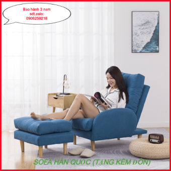 Ghế sofa kèm đôn, ghế sofa decor phòng khách, ghế thư giãn phòng khách kèm đôn