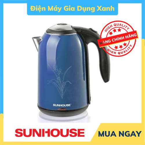 Bình đun siêu tốc Sunhouse 1.7 lít SHD1382B Dung tích:  1.7 lít Công suất:  1800W sử dụng gia đình 3 – 4 người: pha trà, cà phê, sữa, nấu mì, nấu nước tắm cho bé,… tiện dụng.