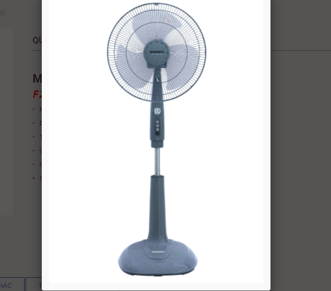 Quạt cây senko dh1600, 3 tốc độ, cao 123cm