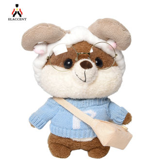 ELACCENT⚡  ví tiền nữ mini túi đeo chéo nữ Túi Đeo Chéo Túi Búp Bê Gấu Nhồi Bông Thời Trang Dễ Thương Túi Điện Thoại Di Động Túi Dây Chuyền Hàn Quốc Dễ Thương Hoạt Hình Túi Đeo Chéo Vải Nhung Lông balo nữ nhỏ mini