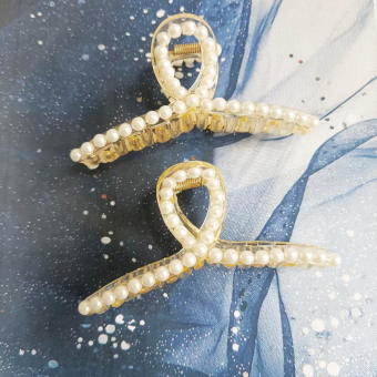 Kẹp Tóc Càng Cua Hàn Quốc  - Cặp Búi Tóc Ngọc Trai Nhân Tạo Nữ Đẹp Cao Cấp Giá Rẻ