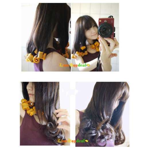 ❤️ Lamdepdeal - Lô uốn tóc ốc sên - Lô cuốn tóc tạo kiểu tóc xoăn gợn sóng chuẩn - Lô cuốn tóc lạnh không cần dùng nhiệt - Dụng cụ làm tóc