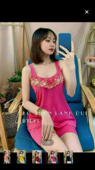 ĐỒ BỘ NGỦ THUN LẠNH DÂY BẢN PHỐI REN SEXY THỜI TRANG