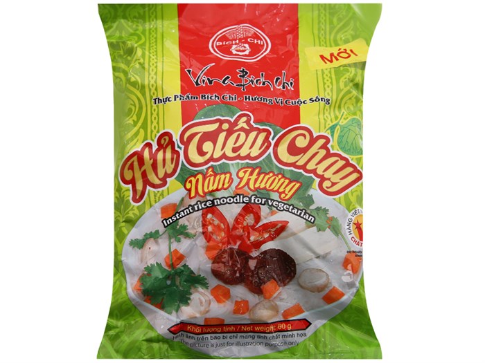 Thùng 30 gói hủ tiếu chay nấm hương Bích Chi | Box of 30 packages of vegetarian noodles with Bich Chi mushrooms