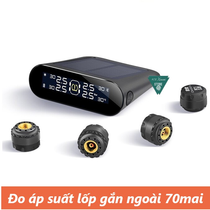Cảm biến áp suất lốp Xiaomi 70mai Lite - Thiết bị đo áp suất lốp và nhiệt độ Xiaomi 70mai