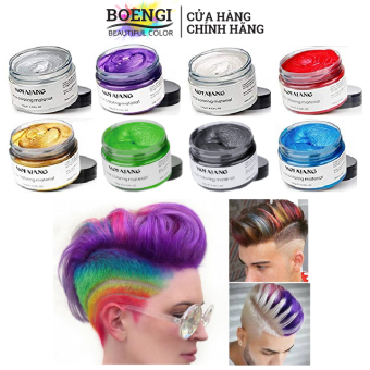 Sáp Vuốt Nhuộm Tóc Đổi Màu Tạm Thời Cao Cấp MOFAJANG Nhật Bản 9 Màu 120g Chính Hãng - XUVI SHOP (xám khói, khói, đỏ hồng, tím, xanh dương, xanh rêu, trắng, vàng đồng, đen, nâu, cam, xanh lá)