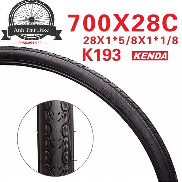 Cặp vỏ lốp xe đạp kenda kwest k193 700x28c