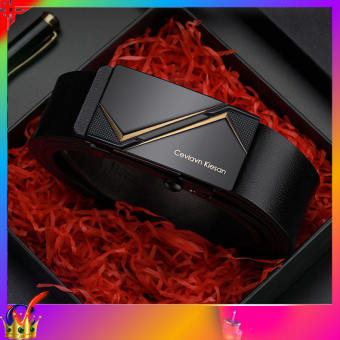 Thắt lưng da nam cao cấp Cieviavn Kiesan, dây nịt nam da thật rộng 33mm khóa tự động mạ ti tan