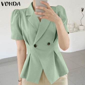 Áo Blazer công sở nữ trang trọng kiểu Hàn Quốc Áo Blazer cổ bẻ nút lên (thường ngày)