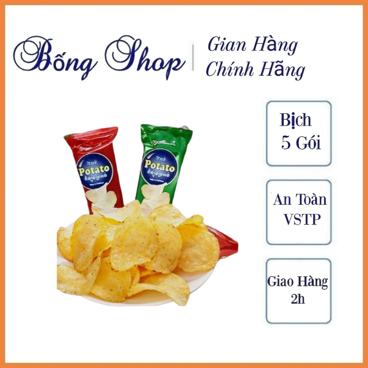 [ mẫu thử ] 5 Gói Snack Khoai Tây Potato