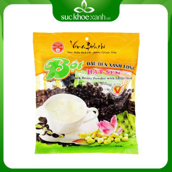 Bột đậu đen xanh lòng hạt sen có đường Bích Chi 350g/ bịch
