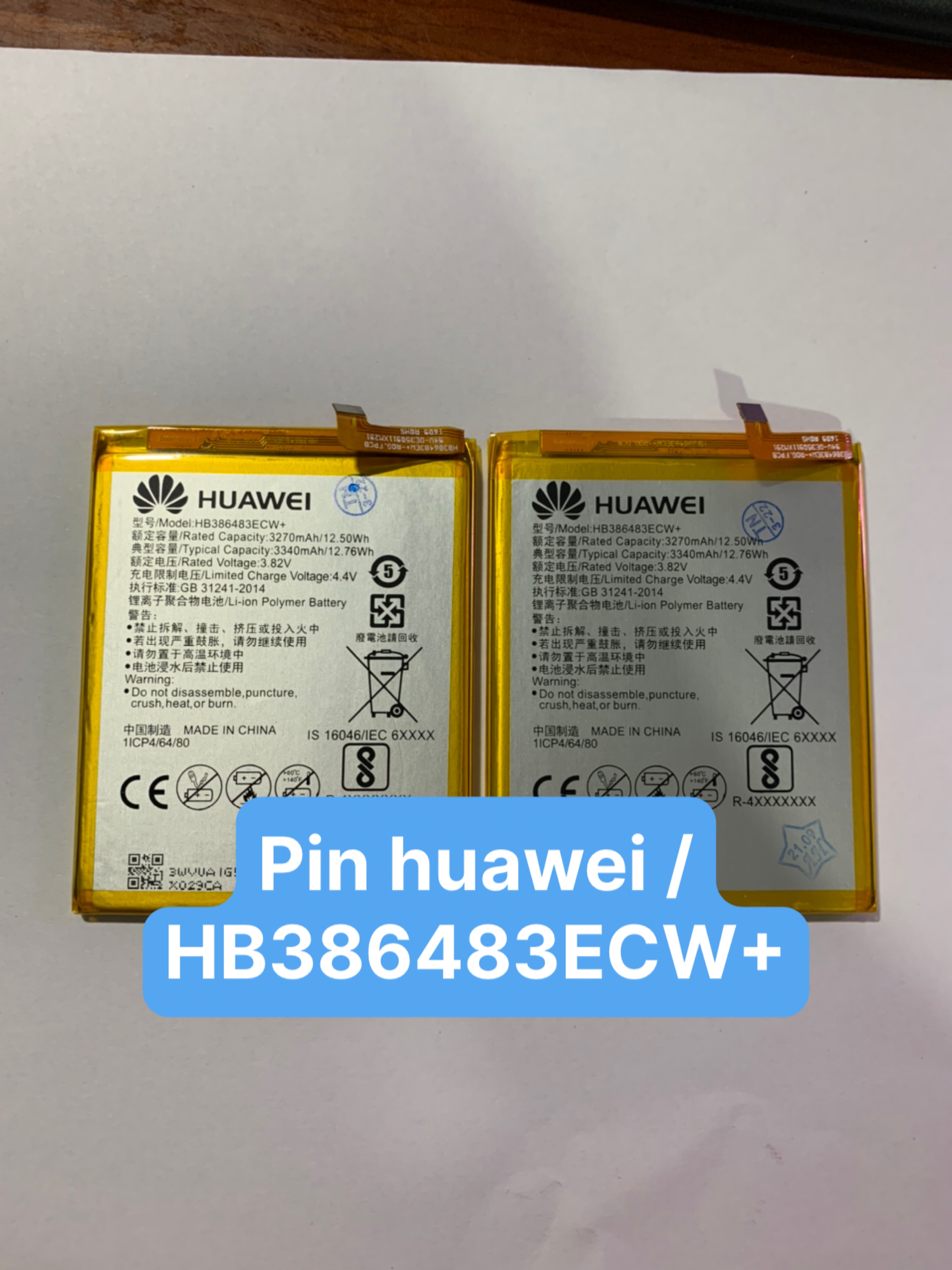 Pin zin hãng huawei p9 / nova 3e / gr5 mini / y6 prime 2018 / y7 pro 2018 chung nhau